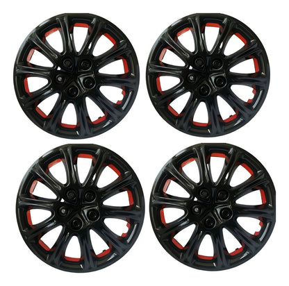 Juego 4 Tapones Rin 14 Deportivos Universales Negro Owc Rojo