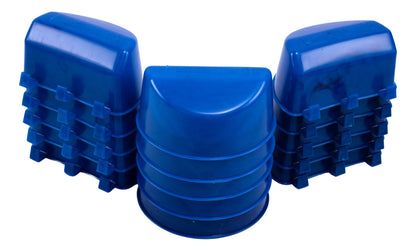 50 Bebederos Comederos Para Gallo Media Luna Rojo Y Azul