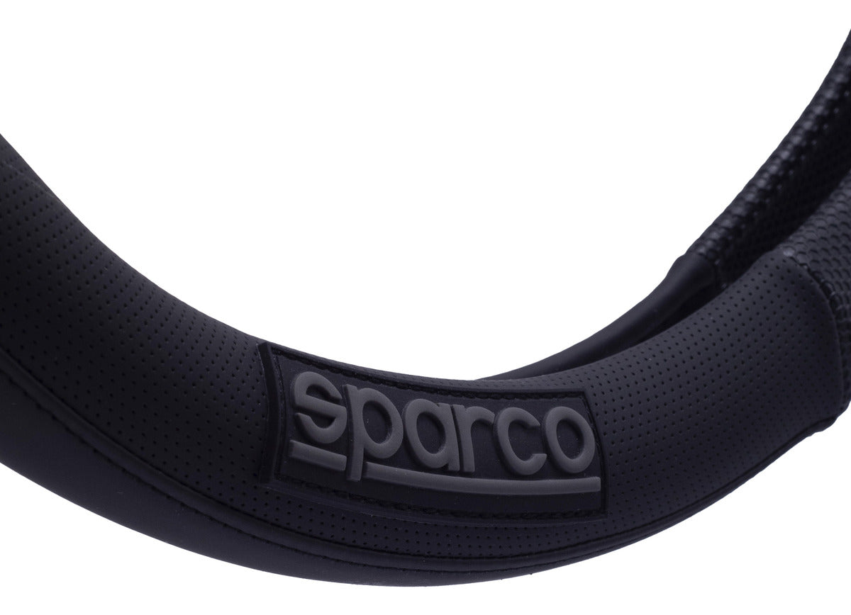 Cubrevolante Y Hombreras Sparco Negro Antiderrapante Cuero