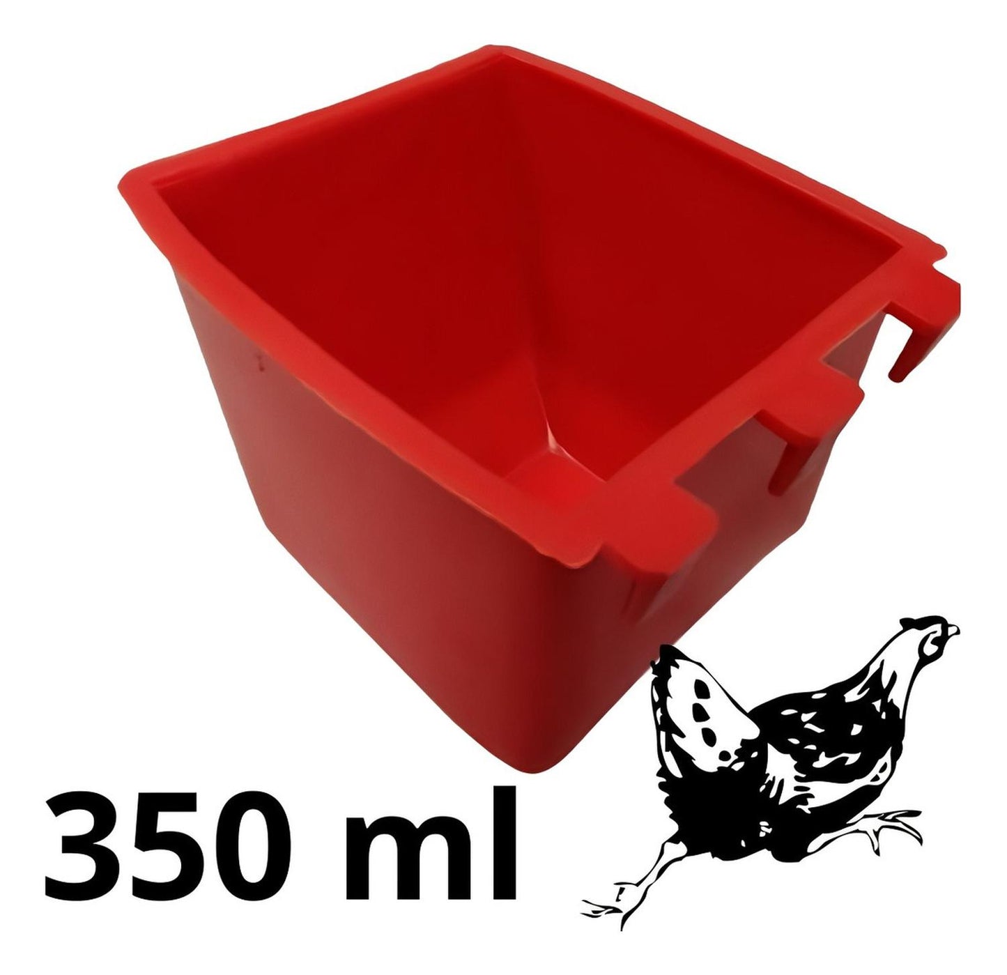 200 Bebederos Comederos Cuadrados Para Aves De 350 Ml