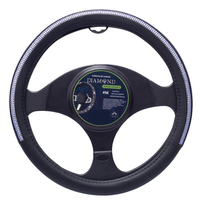 Funda Volante Auto Diamante Azul Bling Linea Delgada