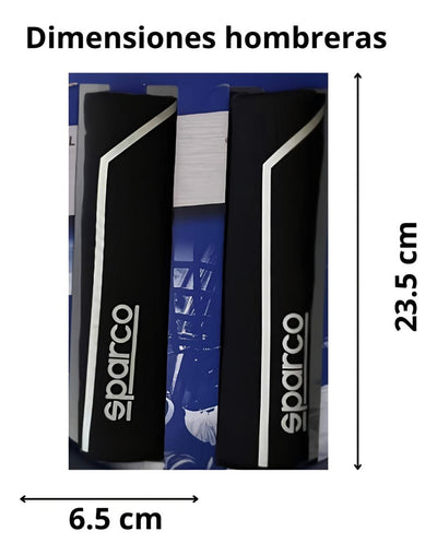 Cubre Volante + Hombreras Sparco Negro Deportivo Elegante