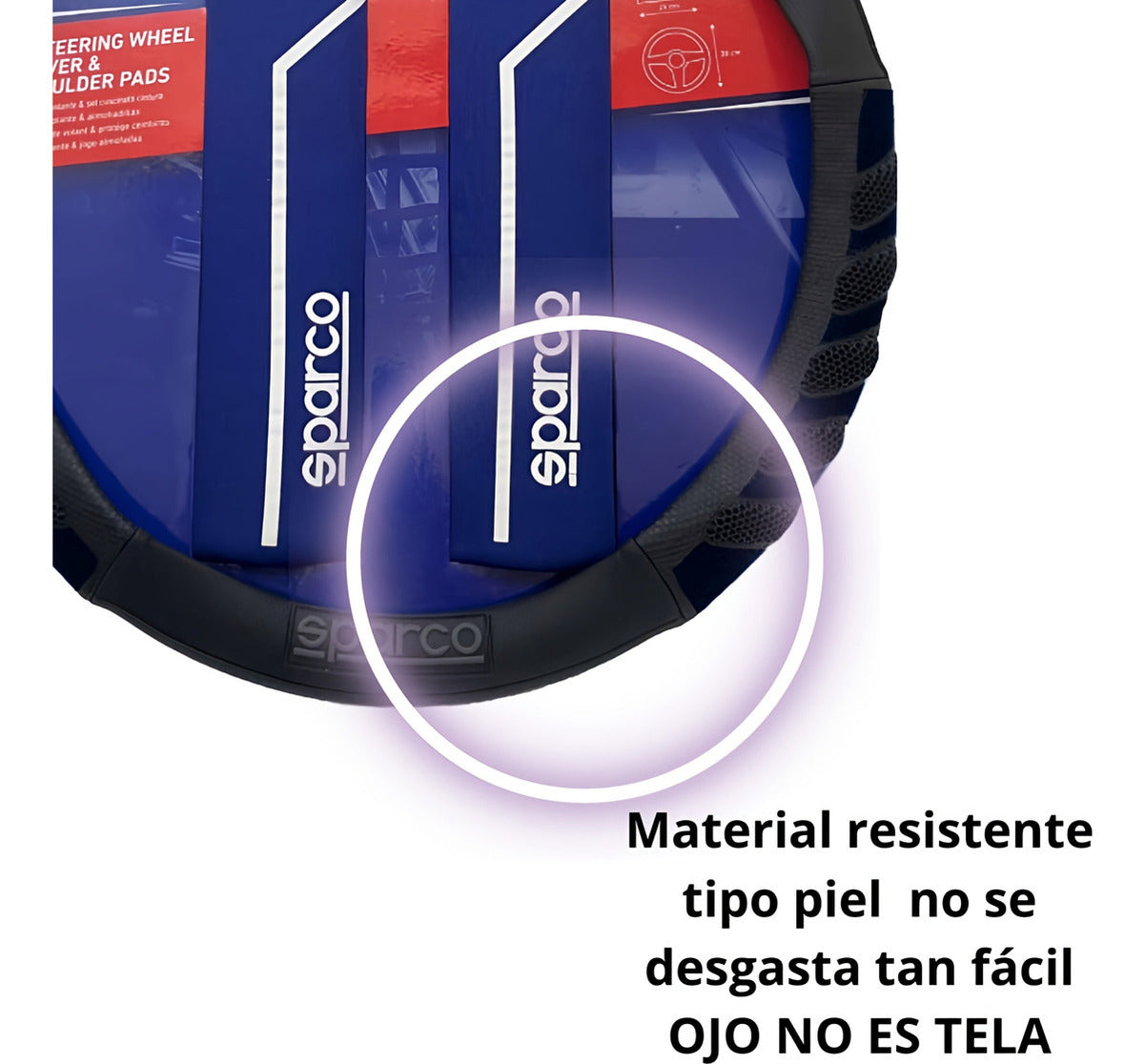 Funda Cubrevolante Sparco Negro Azul Cubre Cinturón