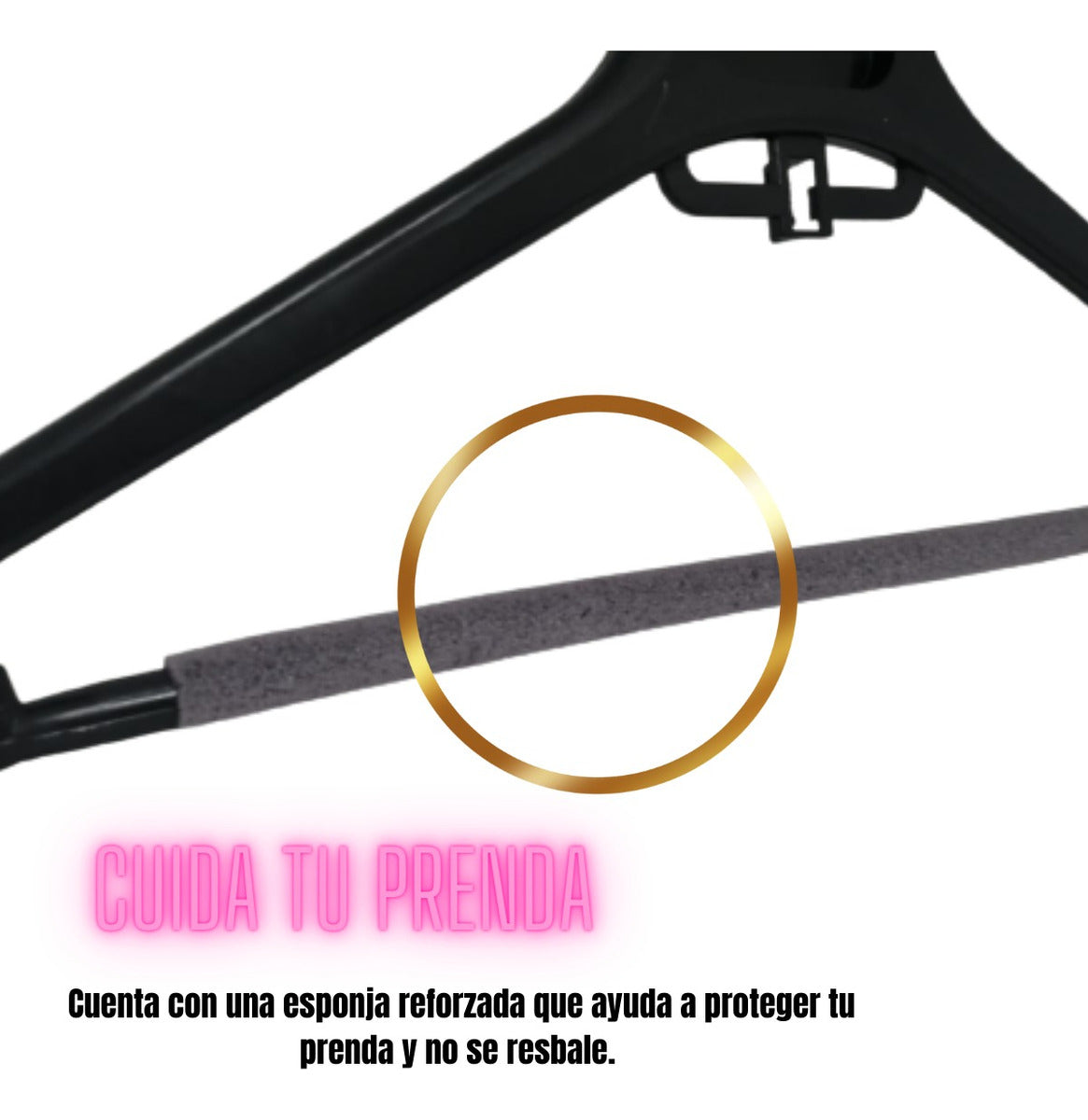 25 Ganchos De Plástico Para Ropa Con Antiderrapante