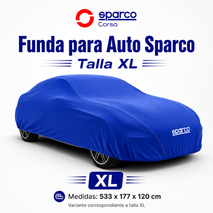 Funda Cubierta Sparco XL Azul Car Cover Para Auto Protector