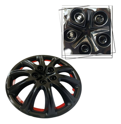 Juego 4 Tapones Rin 14 Deportivos Universales Negro Owc Rojo