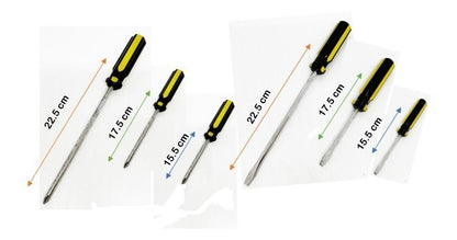 Juego De 6 Piezas Desarmadores Plano Y Cruz Mango Pvc Acero