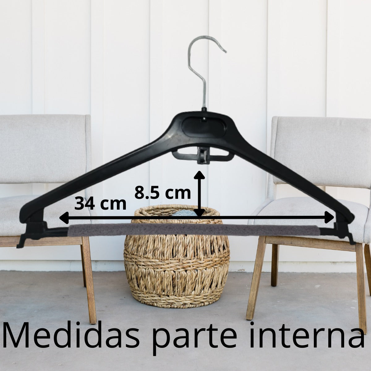 25 Ganchos De Plástico Para Ropa Con Antiderrapante