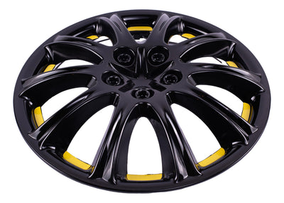 Tapones Polveras Optimus Rin 13 Negro Brillante Con Amarillo