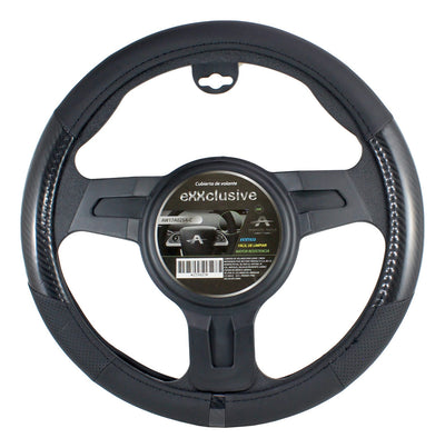 Funda Cubre Volante Cuero Deportivo Universal Negro Protect