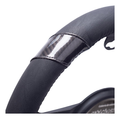 Funda Volante Auto Fibra Carbono Y Cuero Cubre Universal