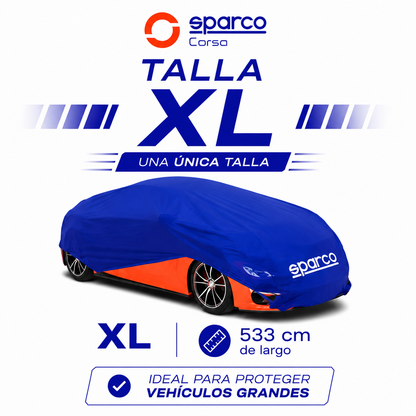 Funda Cubierta Sparco XL Azul Car Cover Para Auto Protector