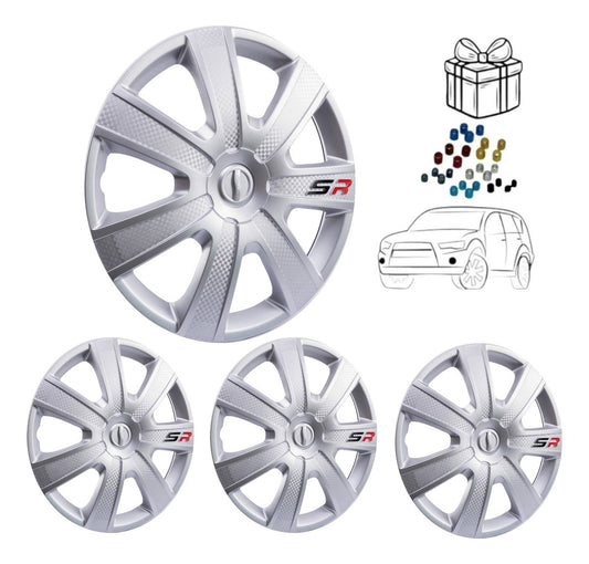 4 Tapones Polveras Llanta Rin 15 Owc Optimus Gris Sr
