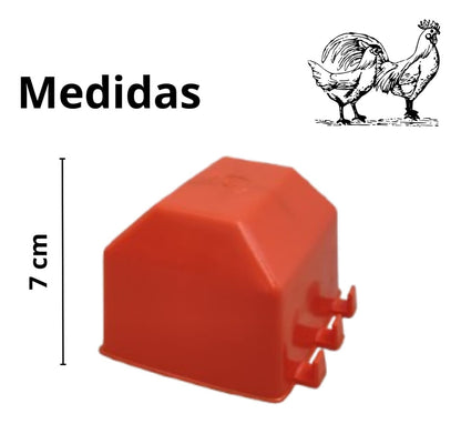 50 Bebederos Comederos Cuadrados Naranja Gallo Loro Aves