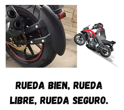 Salpicadera Para Moto Trasera Lisa Negra Universal