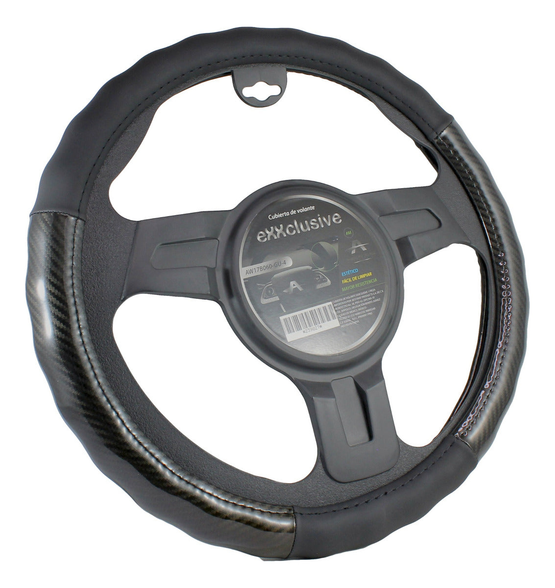 Funda Cubre Volante Cuero Deportivo Universal Negro Protect