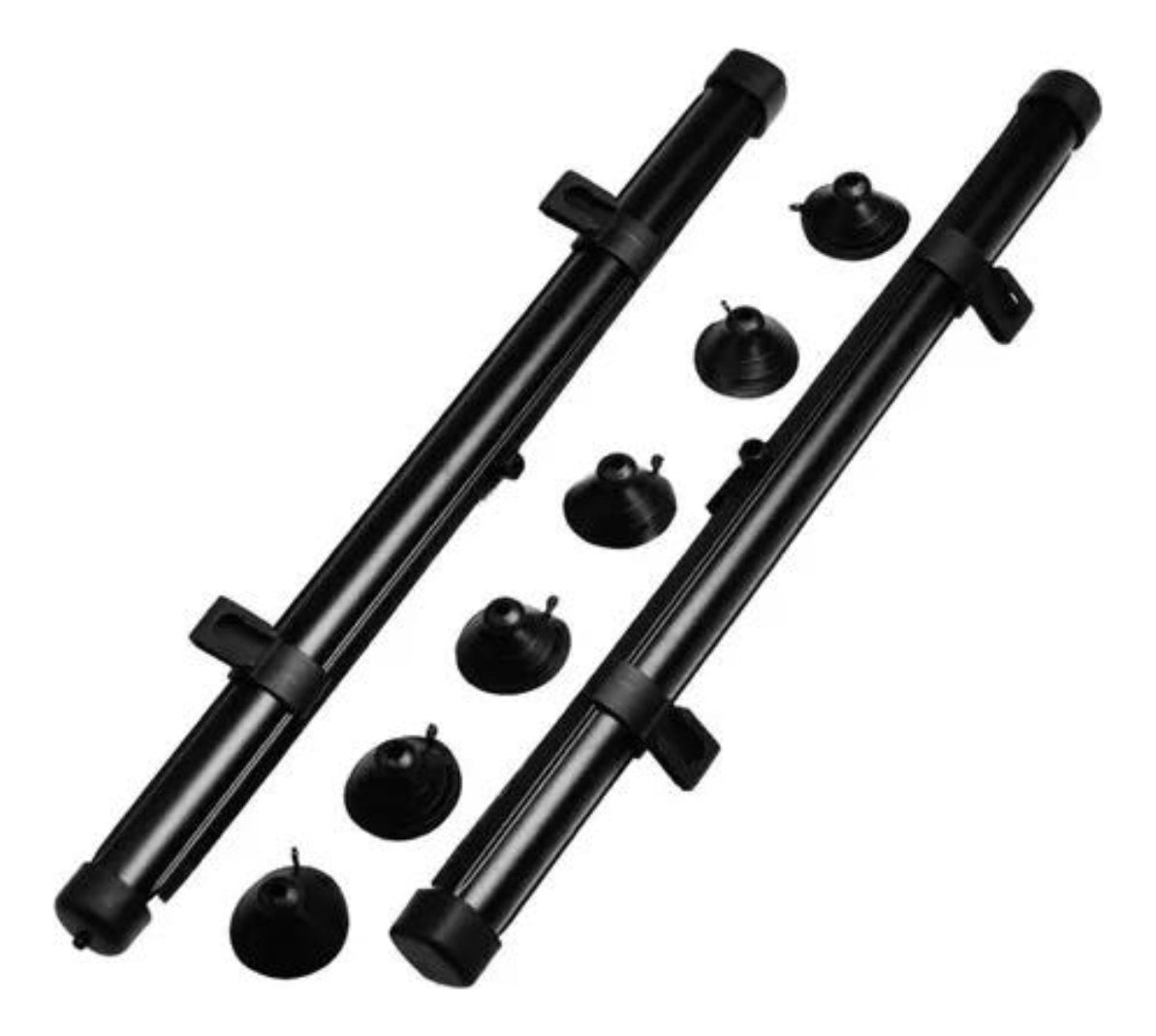 2 Parasol Retráctil Enrollable Lateral 40x45 Cms Negro