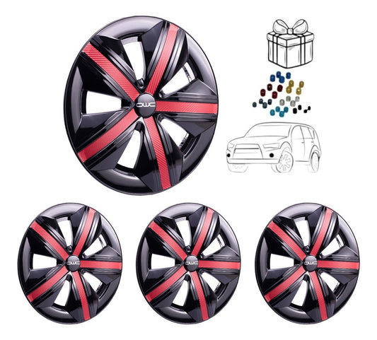 Tapones Polveras Extensión Negro Rojo Rin 14 Deportivos