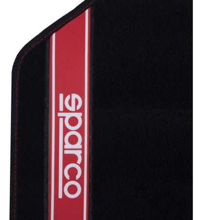 Tapete Auto 4 Alfombras Sparco Universales Negro Y Rojo