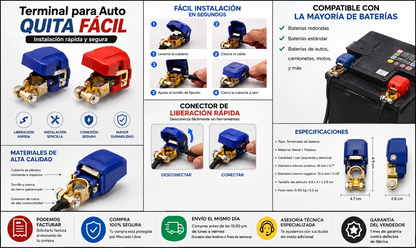 Terminal Para Bateria Para Auto Quita Facil