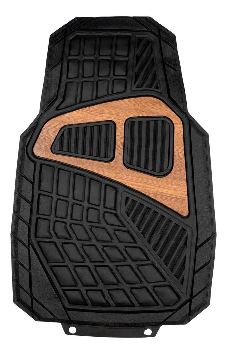 Tapete Uso Rudo Alfombra Berlin Negro-madera 4 Pzs