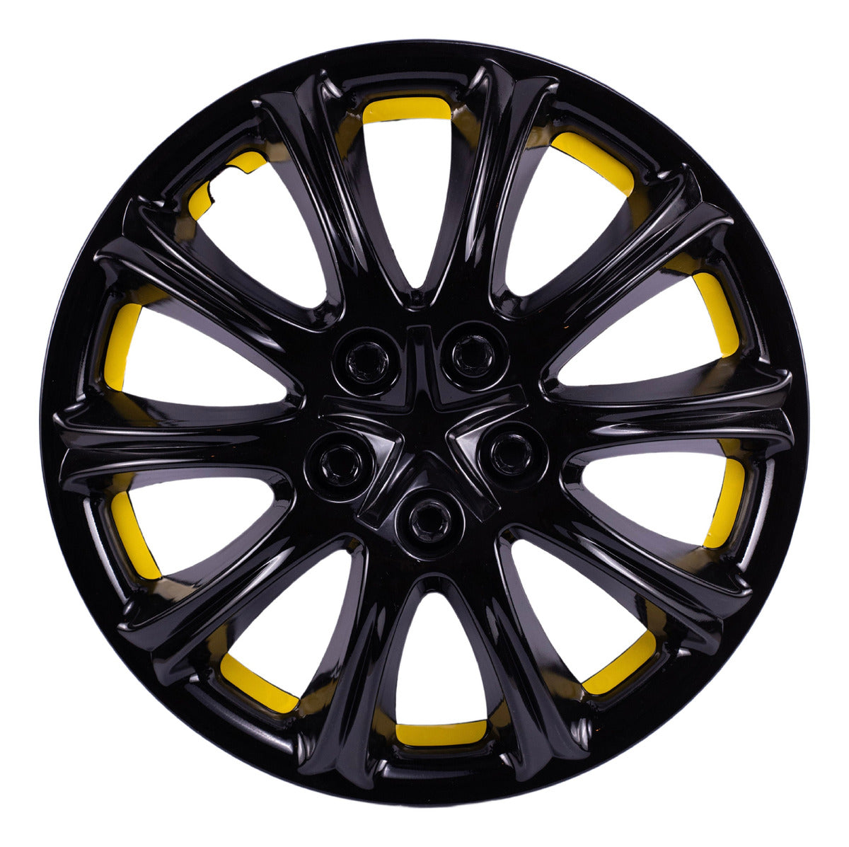 Tapones Polveras Optimus Rin 14 Negro Brillante Con Amarillo