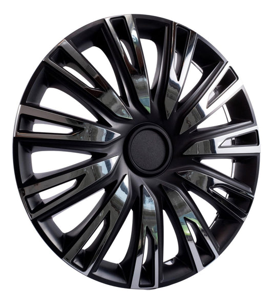 4 Tapones Lujo Europeos Copra Cromo Negro Rin 15 Deportivo
