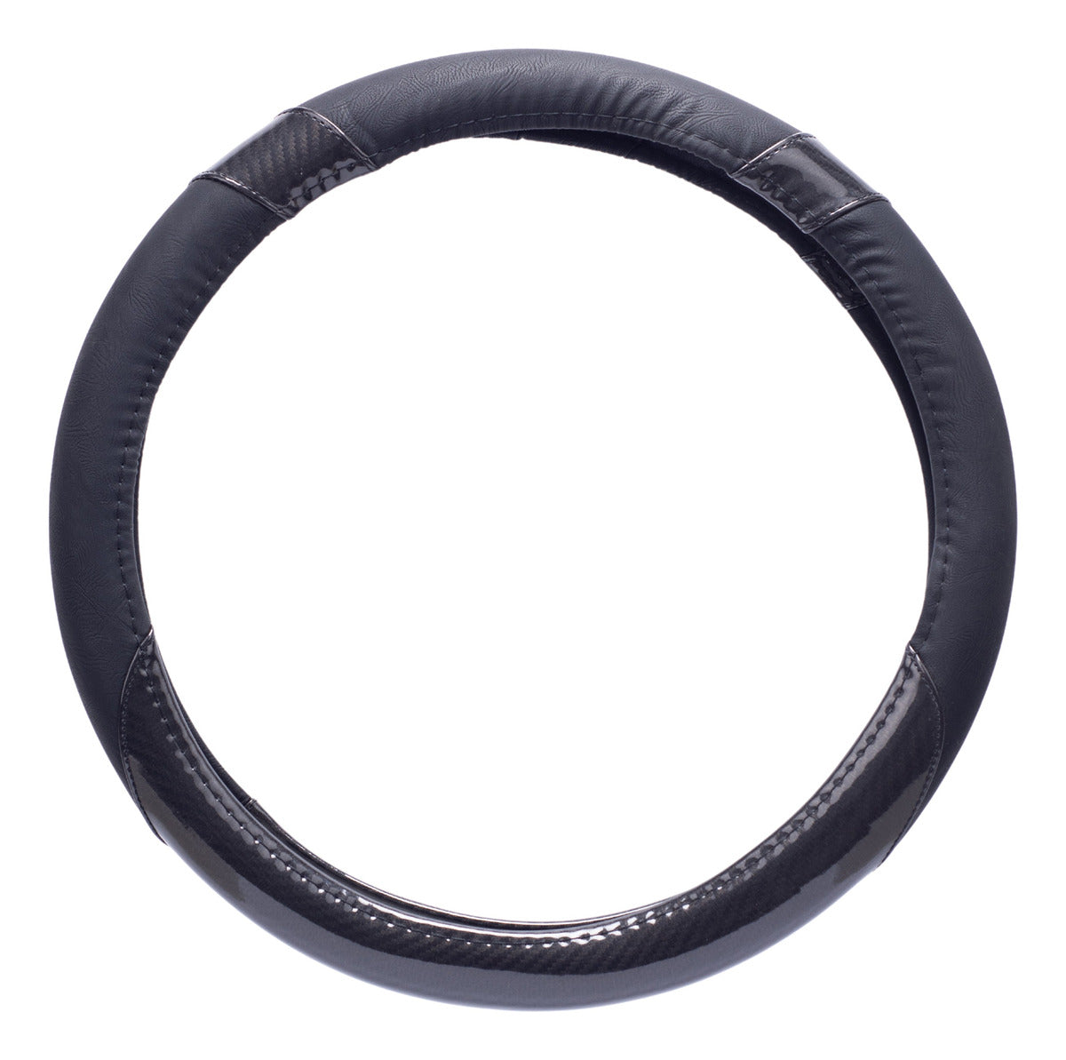 Funda Volante Auto Fibra Carbono Y Cuero Cubre Universal