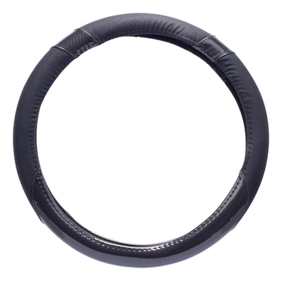 Funda Volante Auto Fibra Carbono Y Cuero Cubre Universal