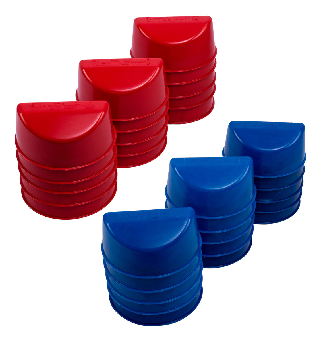 50 Bebederos Comederos Para Gallo Media Luna Rojo Y Azul