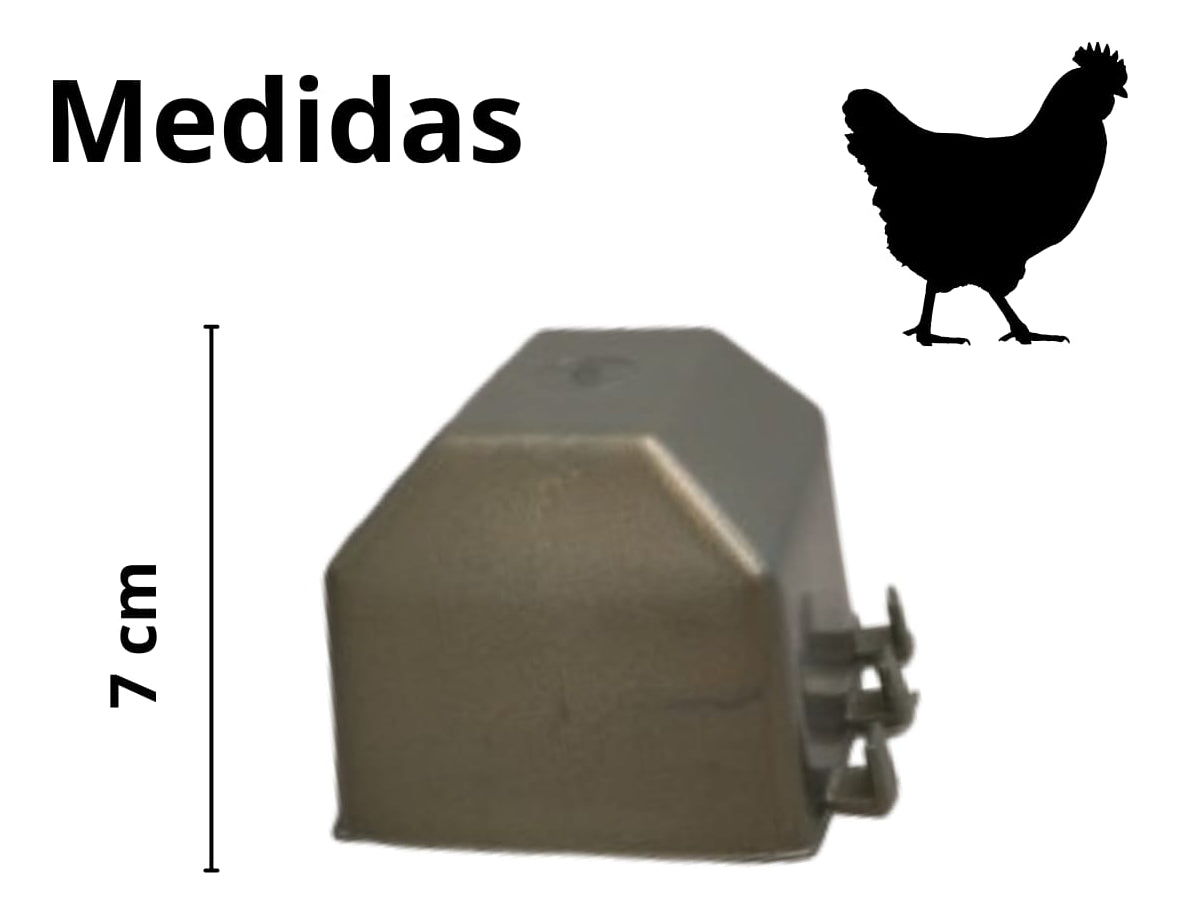 50 Bebederos Comederos Cuadrados Dorado Gallo Perico Loros
