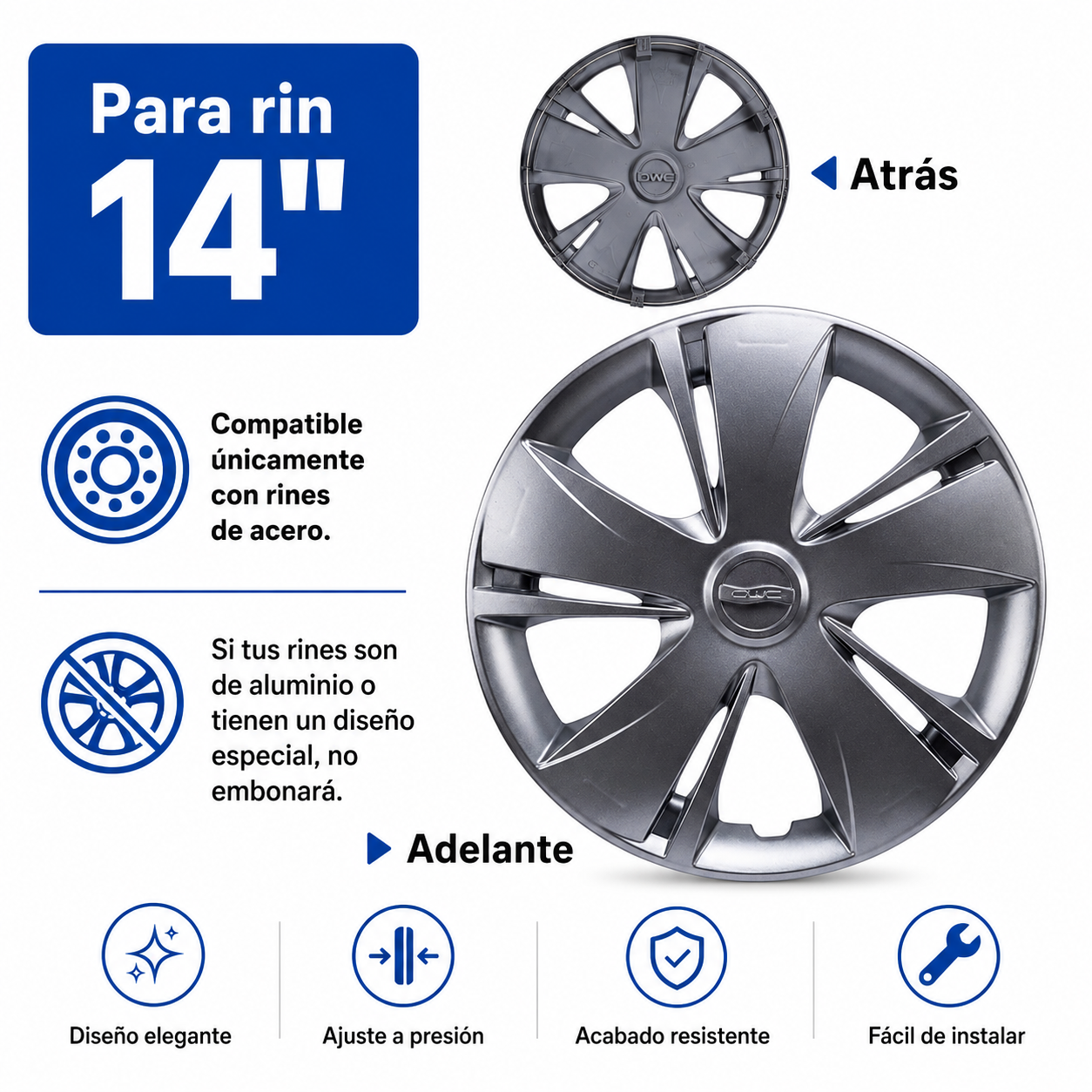 Tapones Deportivos Owc Titanium Rin 14 Nissan March