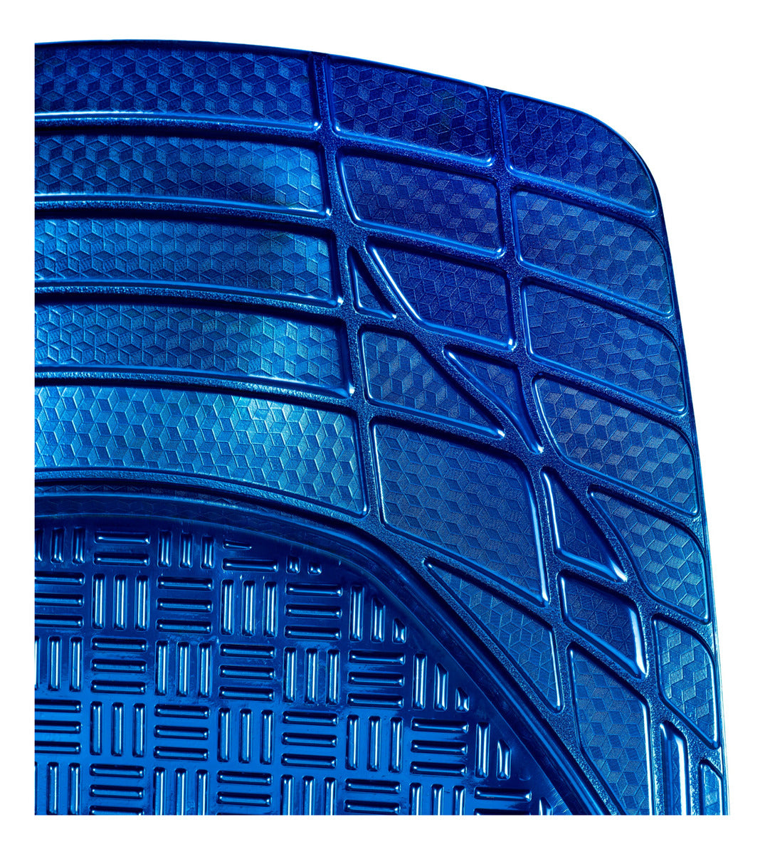 Tapete Uso Rudo De Charola Grecia Metalizado Azul 4 Pzs