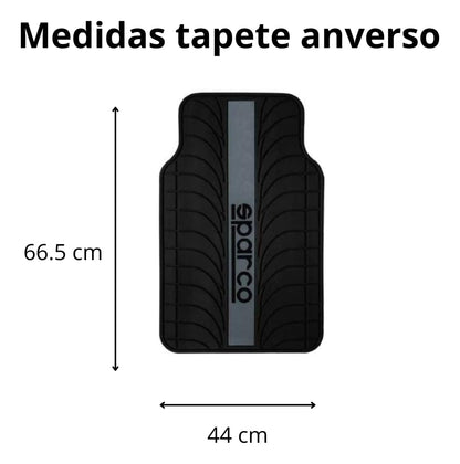 Tapete Alfombra Para Auto Universal Uso Rudo Juego 4 Pz Gris