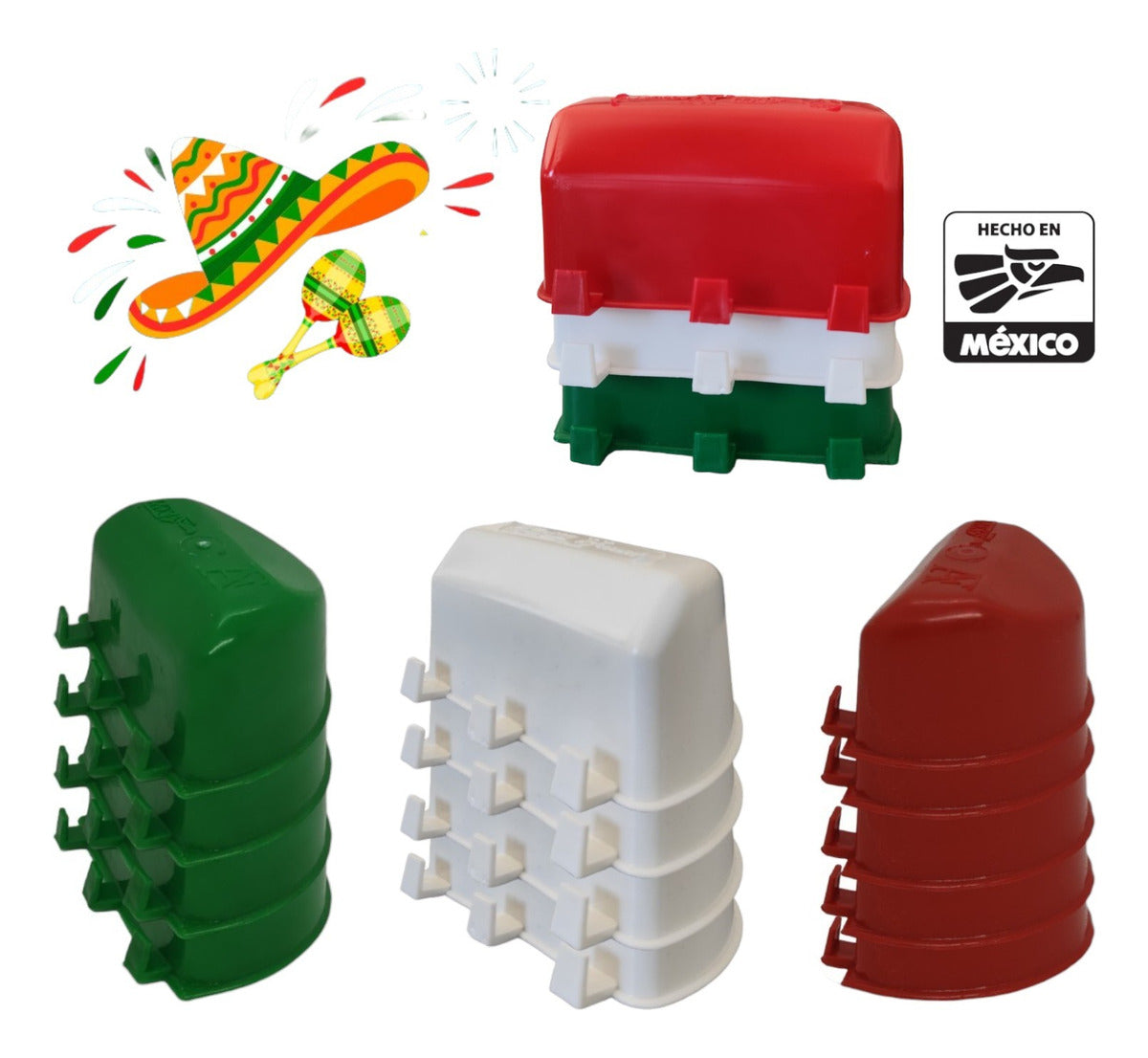 Comedero Bebedero Para Gallo Media Luna Tricolor 90 Psz