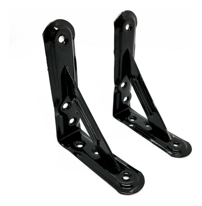 Ménsulas 15.5x13cm Decorativas Reforzada Negro Repisa 4pzs M