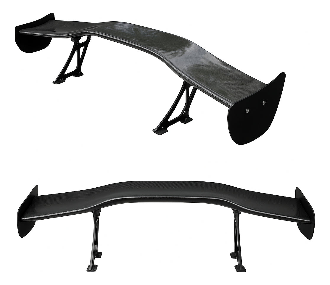 Spoiler Aleron Universal Trasero Estilo Fibra De Carbono Alu