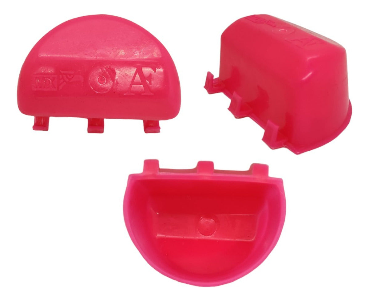 Comedero Bebedero Para Gallo Media Luna 60 Pzs Rosa