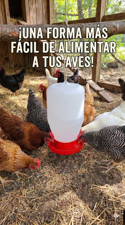 5 Bebederos Colgantes De 4 Litros Gallos Aves Pollos Colibri