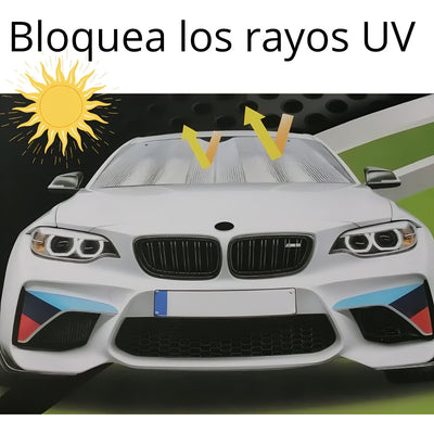 Promoción Bastón Antirrobo Rojo + Protector Solar Para Auto