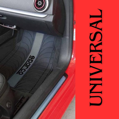 Tapete Alfombra Para Auto Universal Uso Rudo Juego 4 Pz Gris