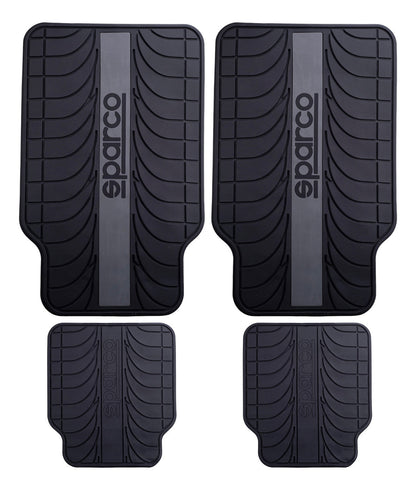 Tapete Alfombra Para Auto Universal Uso Rudo Juego 4 Pz Gris