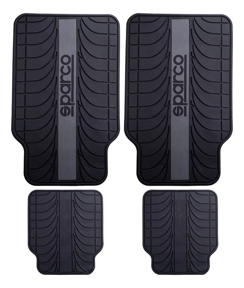 Tapete Alfombra Para Auto Universal Uso Rudo Juego 4 Pz Gris