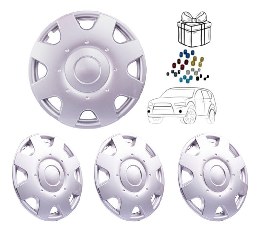 Juego De 4 Tapones Polveras Rin 14 Gris