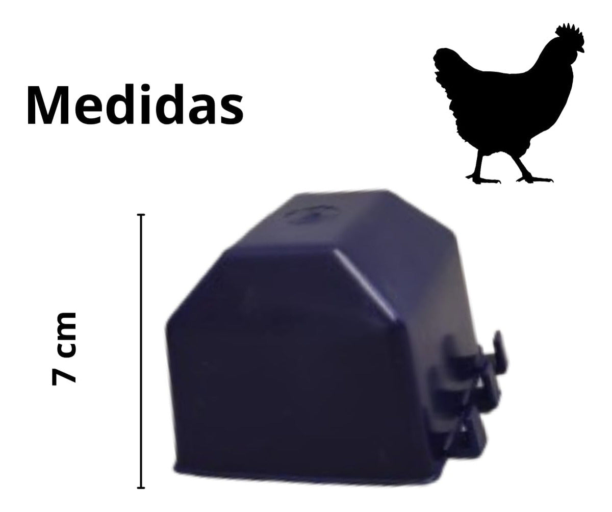 50 Bebederos Comederos Cuadrados 25 Rojos Y 25 Azules