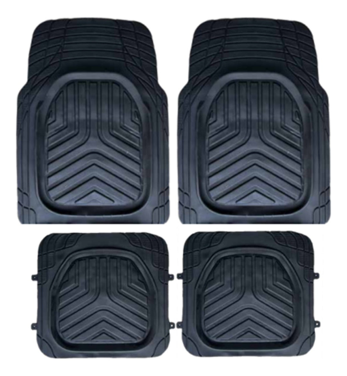 Tapete 5pzas Para Auto Tipo Charola Uso Rudo De Hule Varezee
