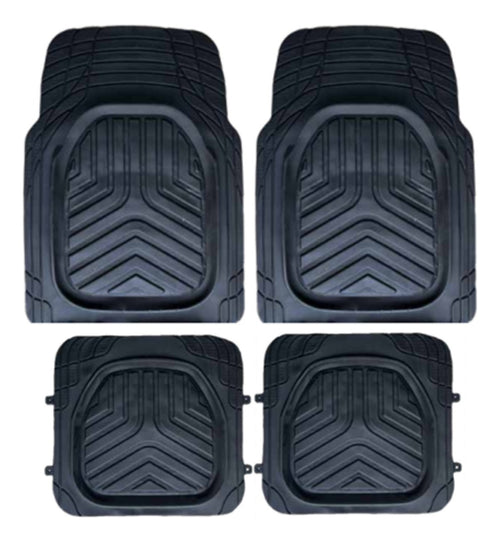 Tapete 5pzas Para Auto Tipo Charola Uso Rudo De Hule Varezee