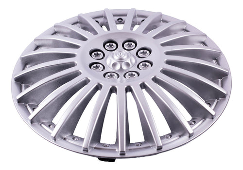 4 Tapones Polveras Llanta Rin 14 Gris Deportivo