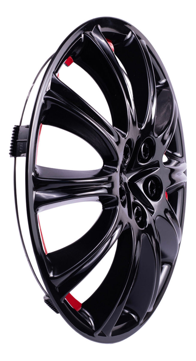 Tapones Deportivos Rin 14 Negro Rojo/naranja Owc + Regalo