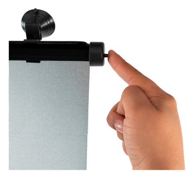 2 Parasol Retráctil Enrollable Lateral 40x45 Cms Negro